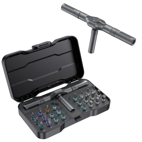 DYLIFE 24-in-1 magnetic screwdriver set in case for portable electronics repairs