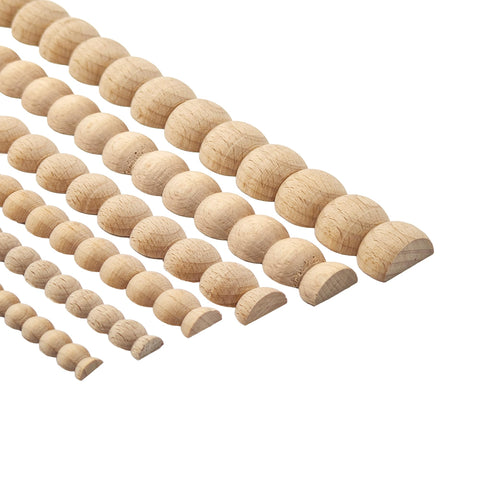 Dylrauoza beaded wood trim half-round 15-pack adds decorative edge detail to walls