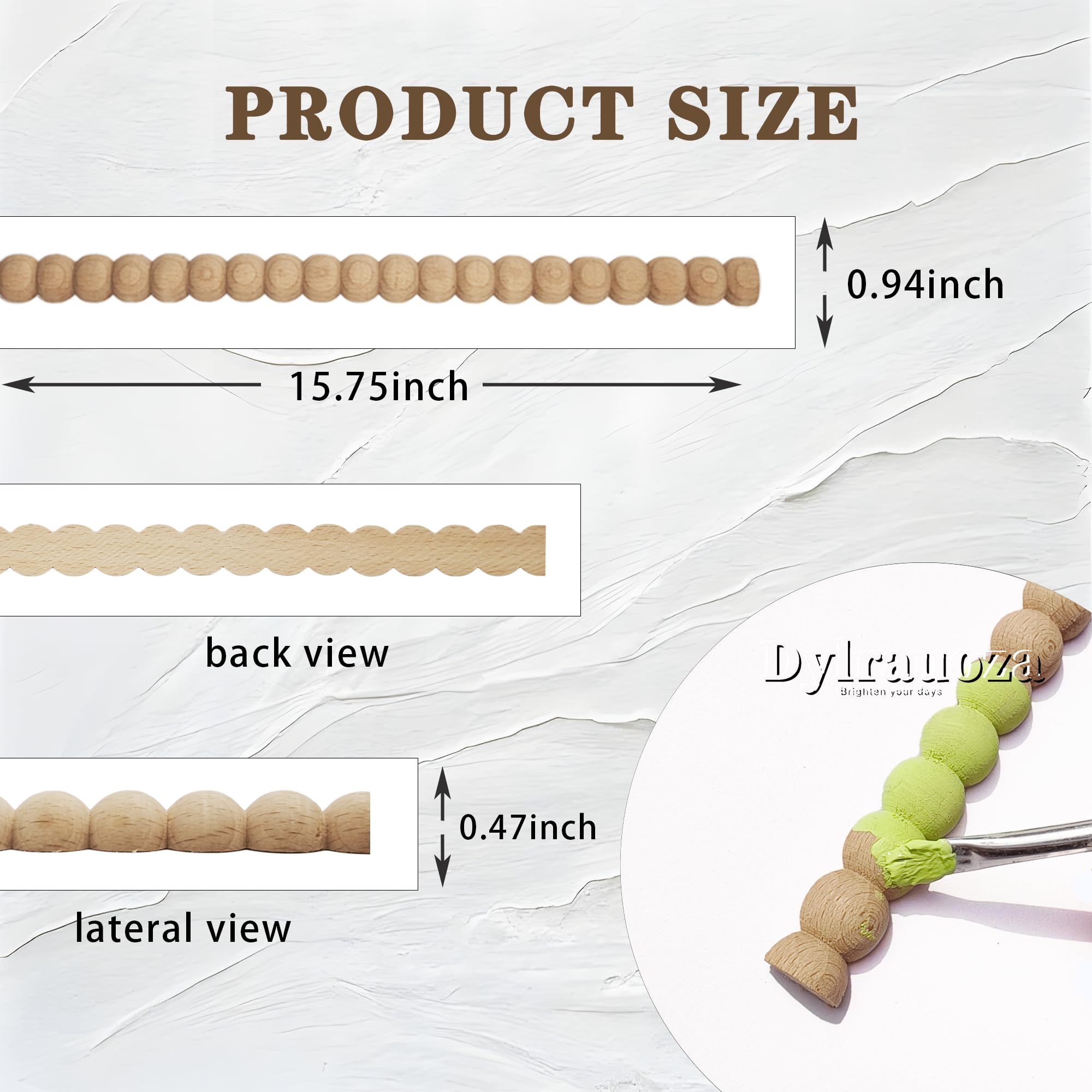 Dylrauoza beech wood trim with smooth finish for seamless fitting