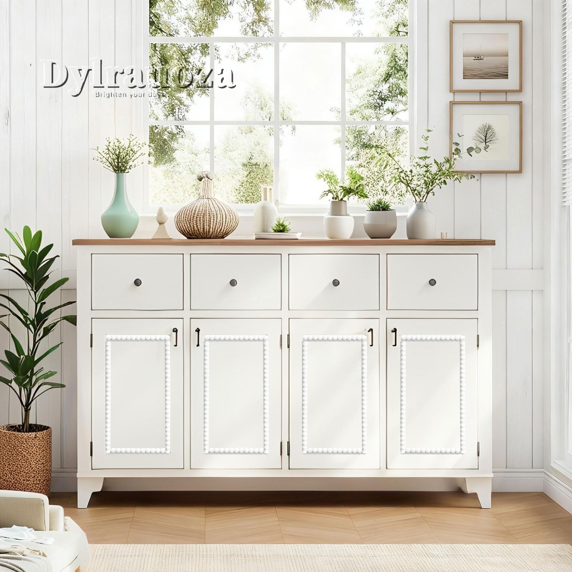 Dylrauoza paint or stain-ready trim that's easy to cut to size