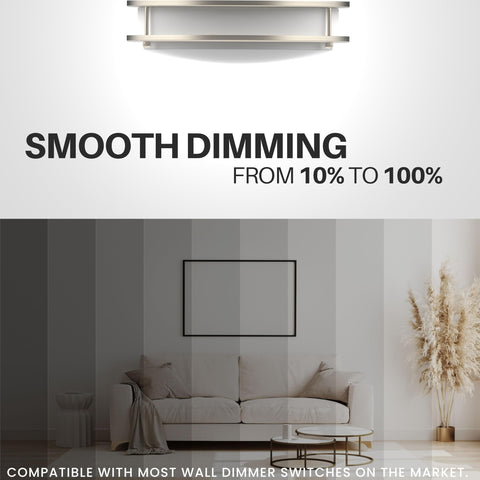 DYMOND double-ring design in brushed nickel brings contemporary style.