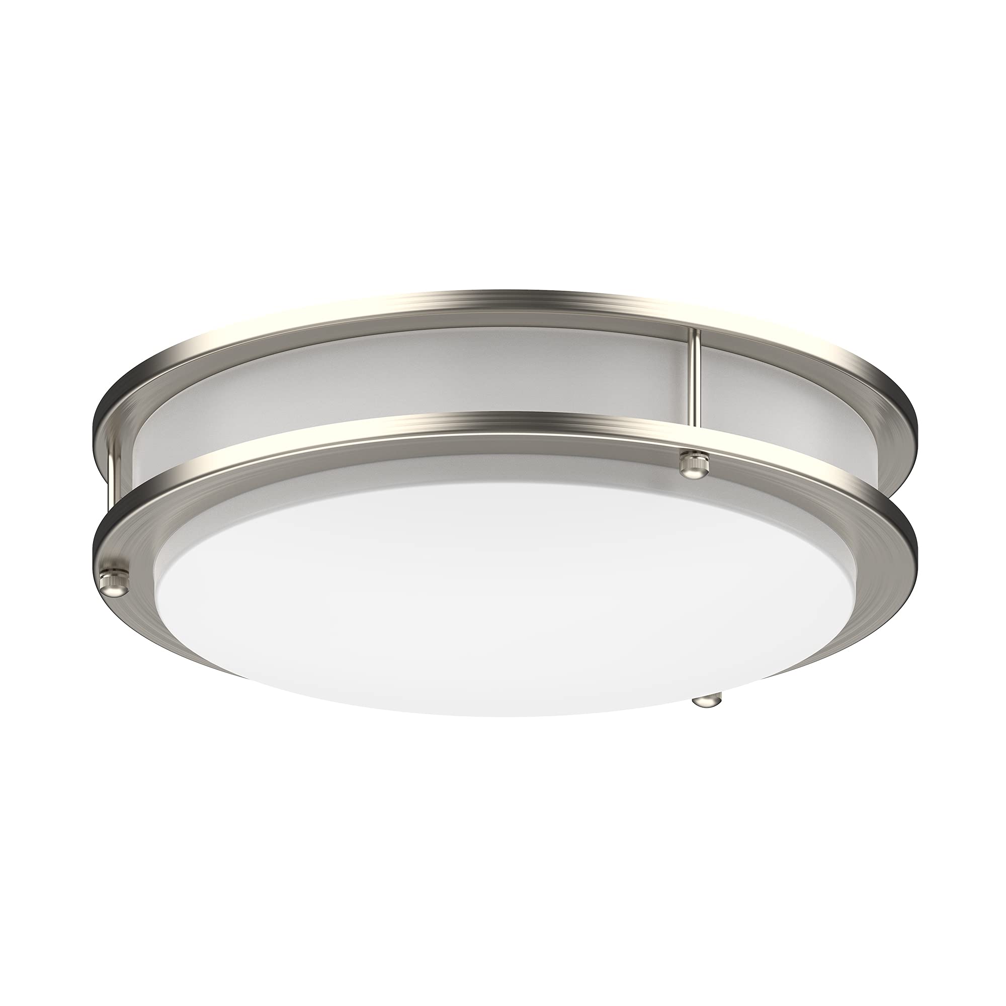 DYMOND LED ceiling light fixture in brushed nickel for bright, energy-efficient kitchens.
