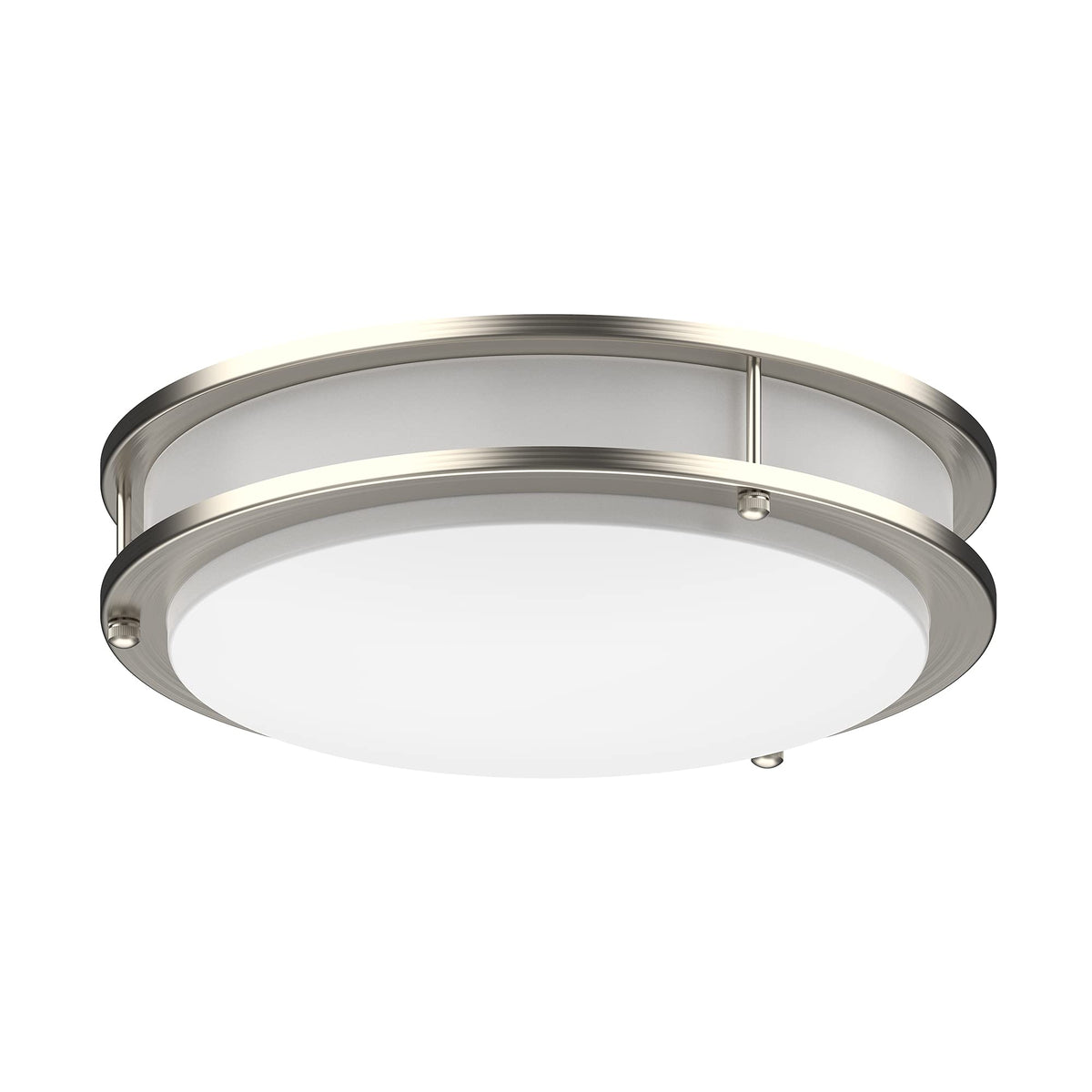 DYMOND LED ceiling light fixture in brushed nickel for bright, energy-efficient kitchens.