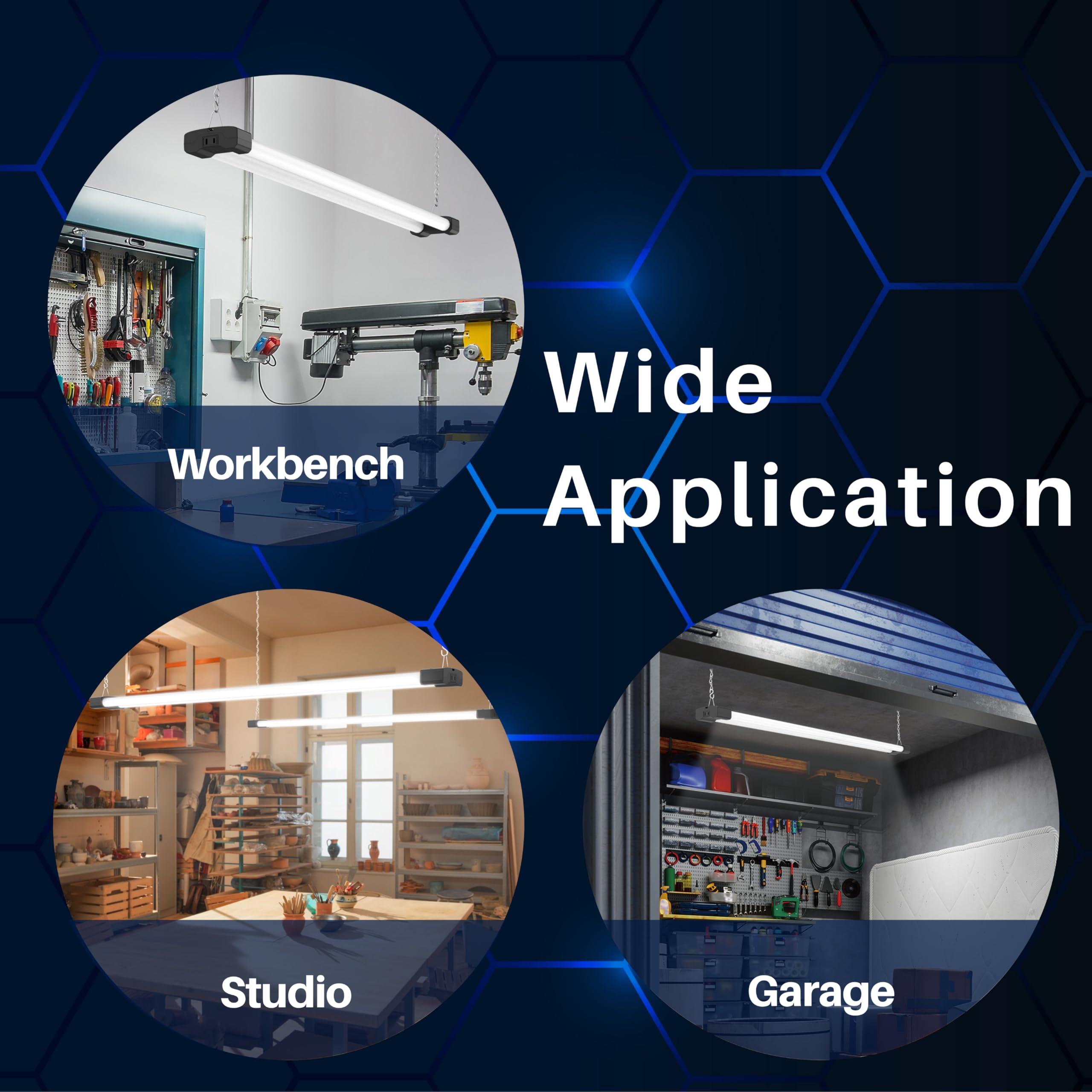 DYMOND linkable LED Shop Light lets you expand coverage with multiple units.