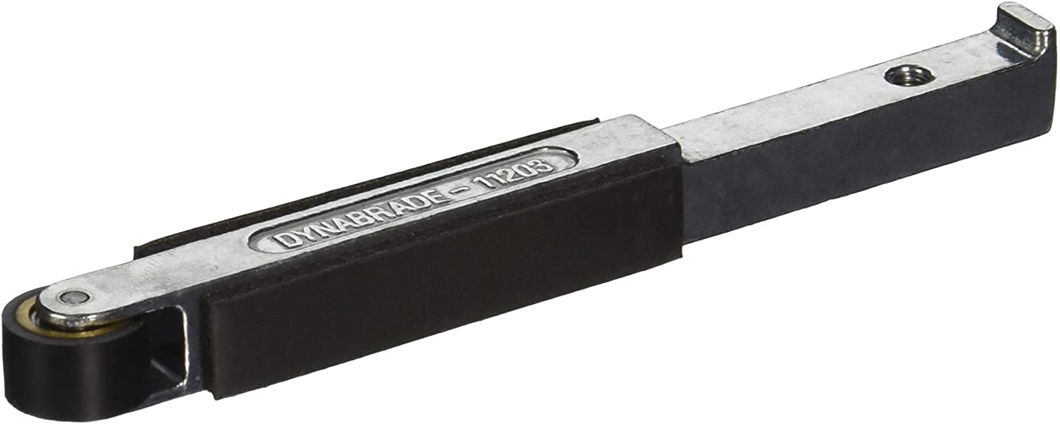 Dynabrade contact arm assembly with five-eighths-inch diameter for precise surface prep in tight spaces