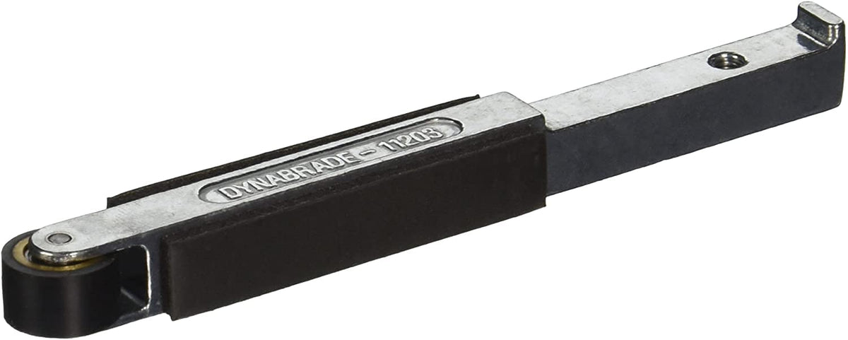 Dynabrade contact arm assembly with five-eighths-inch diameter for precise surface prep in tight spaces