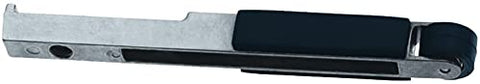 Dynabrade rubber wheel with half-inch wide platen for smooth sanding on contoured surfaces