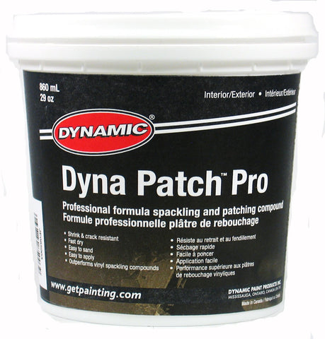 Dynamic Dyna Patch Pro spackling compound jar for fast, smooth repairs on metal doors