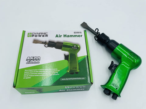 Dynamic Power air hammer regulator adjustment enables precise control.