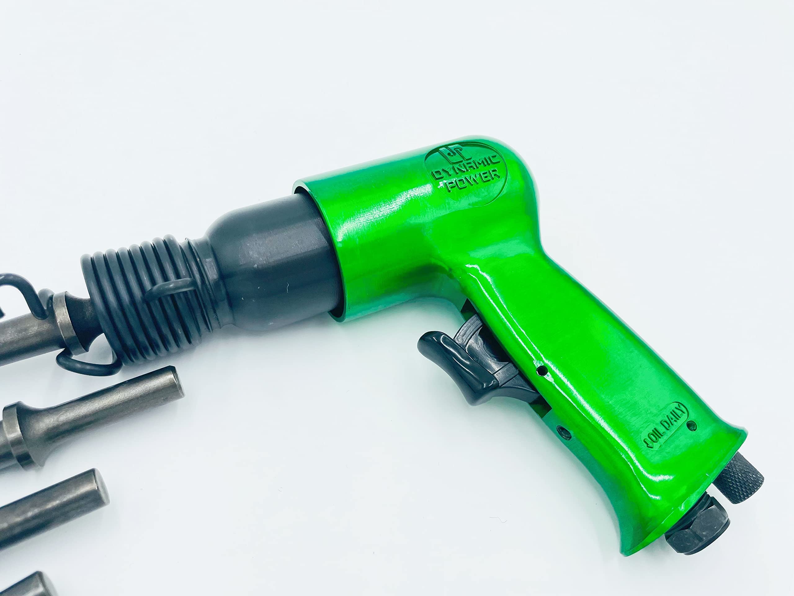 Dynamic Power short-barrel air hammer in operation demonstrates performance at 90 PSI.