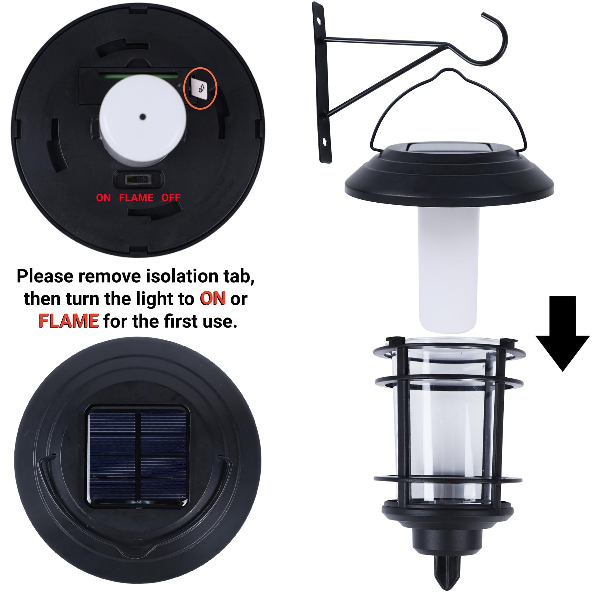 Dynaming ambient flame light creates calming atmosphere along pathways.