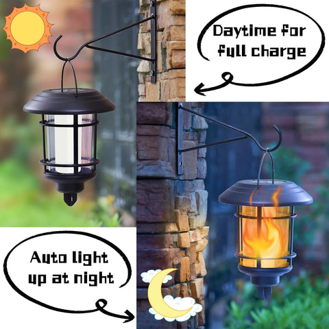 Dynaming dancing flames LED lanterns provide a safe, soft glow at night.