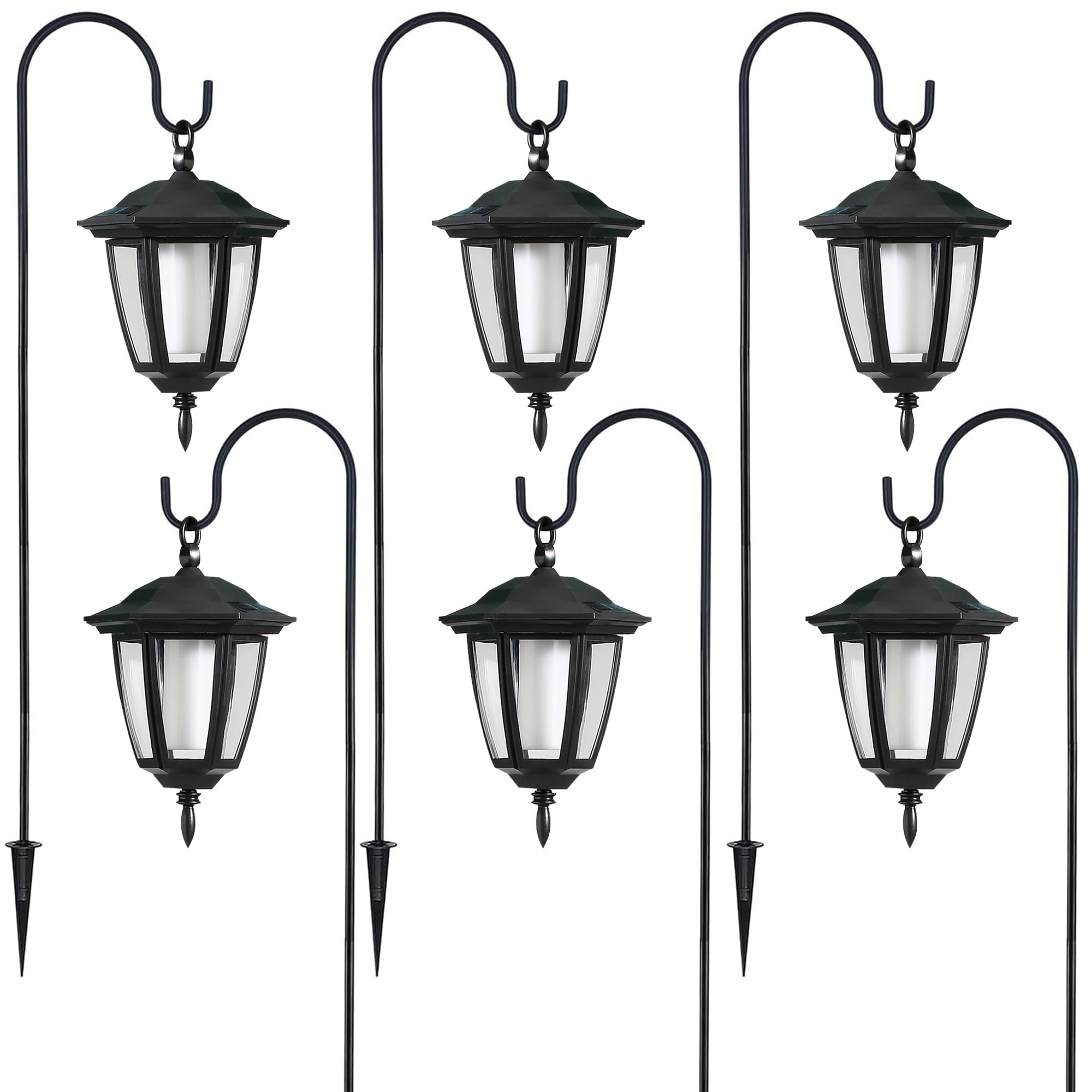 Dynaming lanterns along driveway guide guests with welcoming light