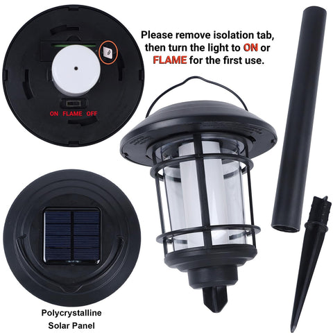 Dynaming solar flame torch closeup of LED dancing flame for safe ambience