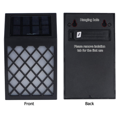 Dynaming Solar Flame Wall Light, weatherproof design for year-round outdoor use.
