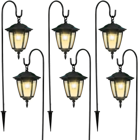 Dynaming solar hanging lantern delivering warm outdoor illumination for gardens.