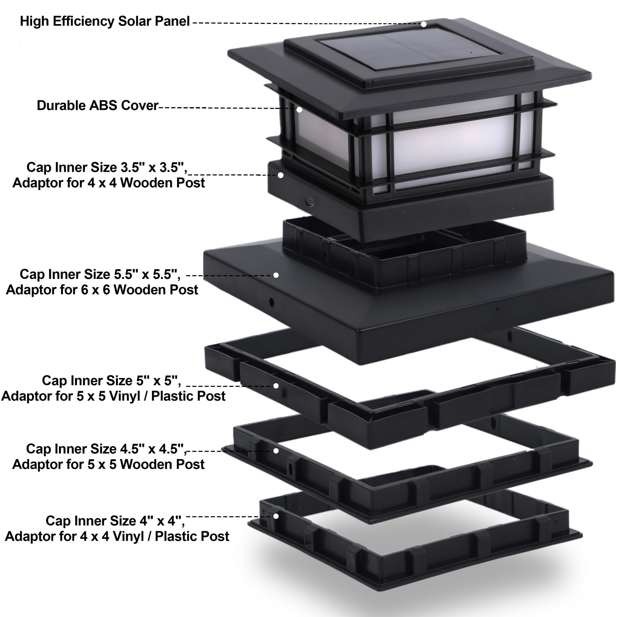 Dynaming solar panel powers the LED glow with no wiring for easy outdoor use.