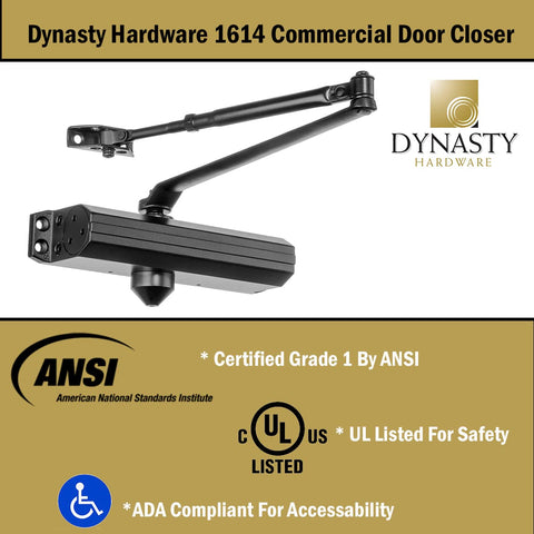 Dynasty Hardware 1614 bronze finish combines durability with a professional look.