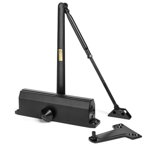 Dynasty Hardware 1614 installation kit arm for quick, secure mounting on wood or metal doors.