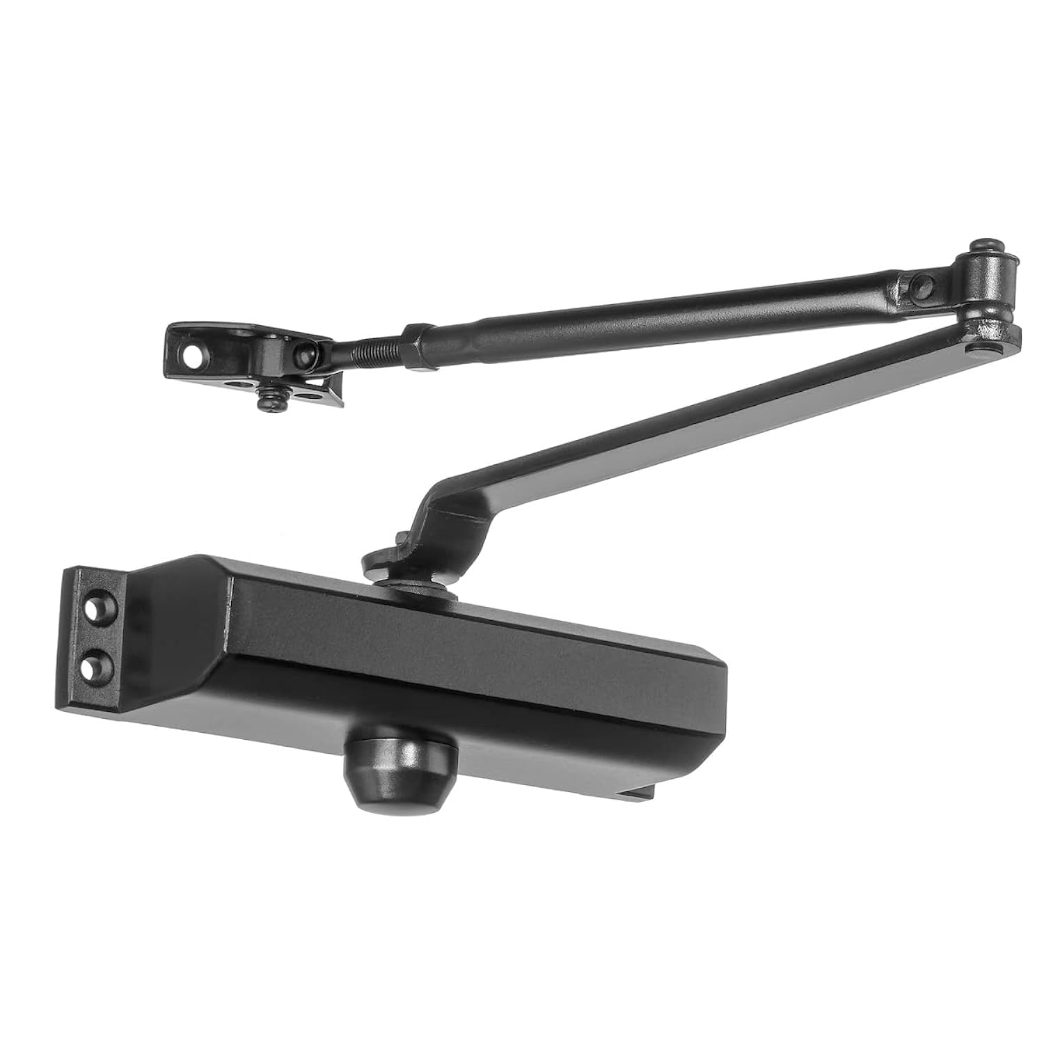 Dynasty Hardware 3000 Series door closer bronze finish close-up for smooth operation.