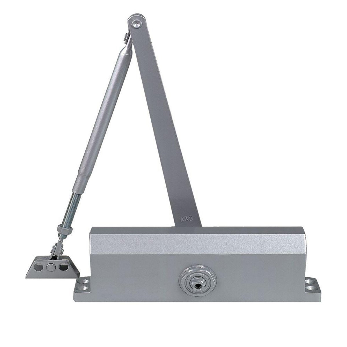 Dynasty Hardware 3000 Series door closer with sprayed aluminum finish for durable, space-saving performance.