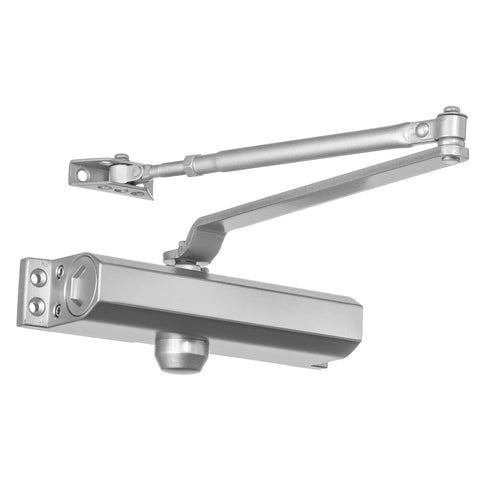 Dynasty Hardware 4000 Series door closer front view showing compact, durable housing for commercial use.