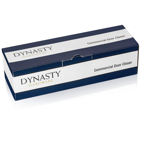 Dynasty Hardware 4000 Series compact dimensions illustrating space-saving design on interior and light exterior doors.