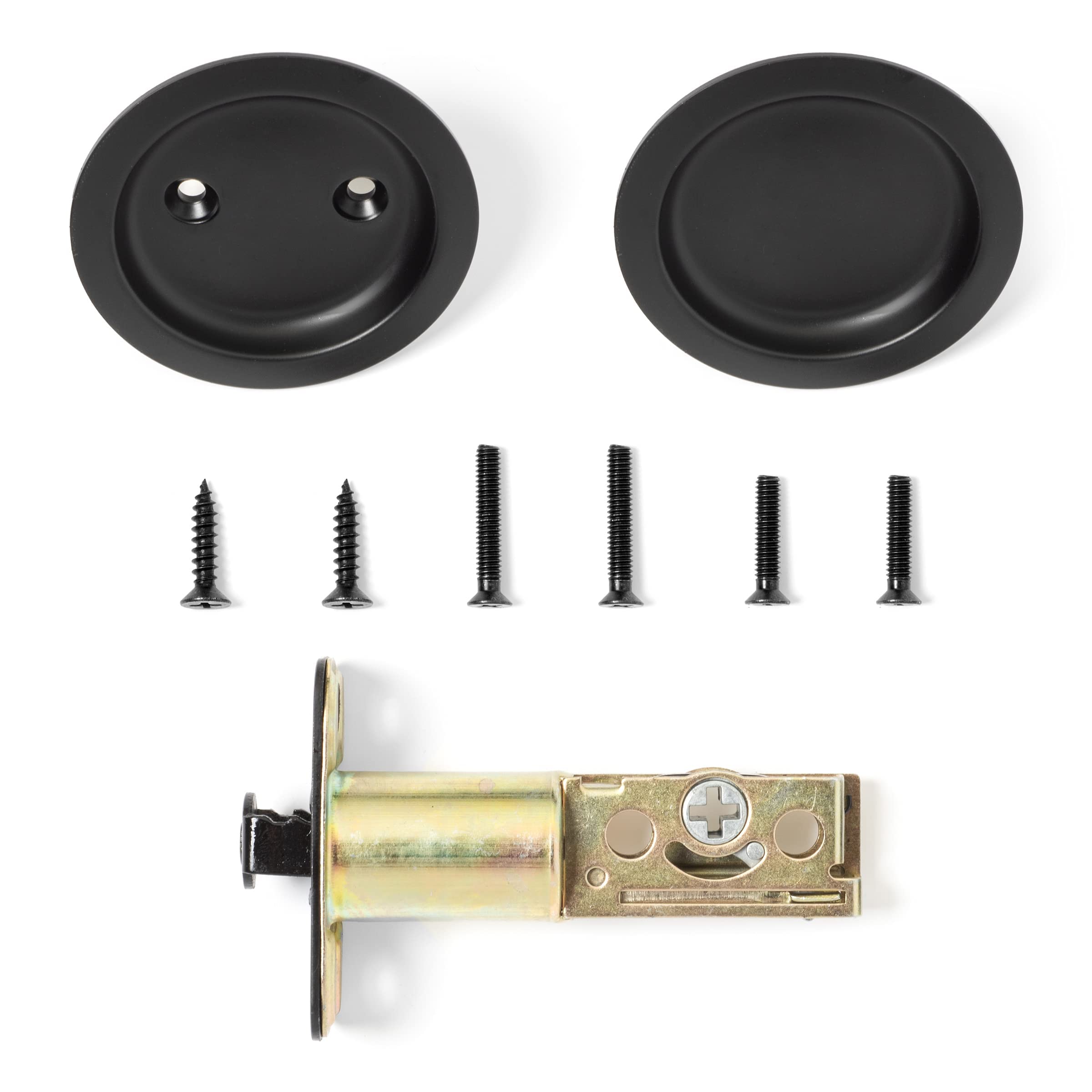 Non-locking passage latch fits standard bore for 2-3/8 inch backset.
