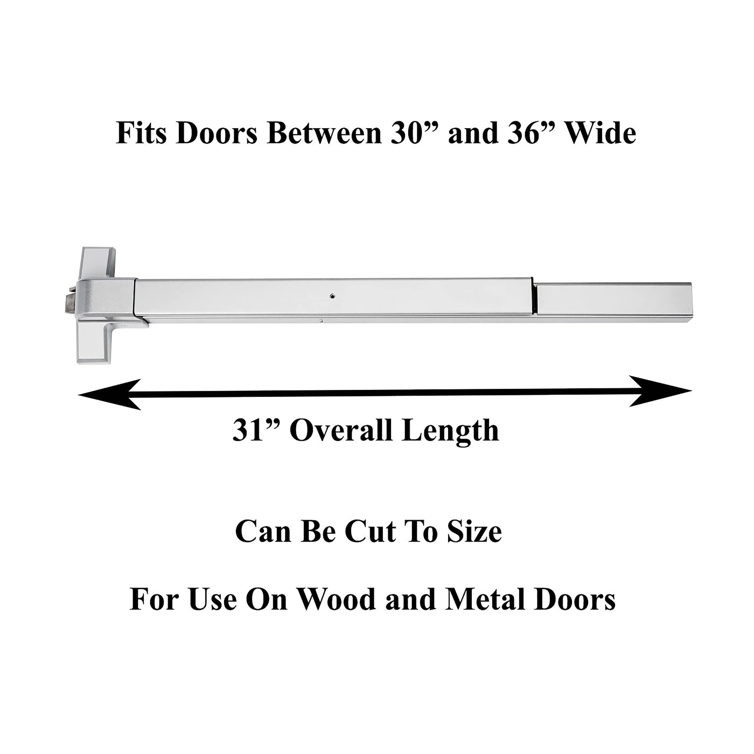 Wood or metal door compatibility with easy installation by Dynasty Hardware.
