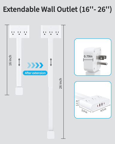 DYZYCLICAL ports for USB-A and USB-C simplify charging from a single outlet.