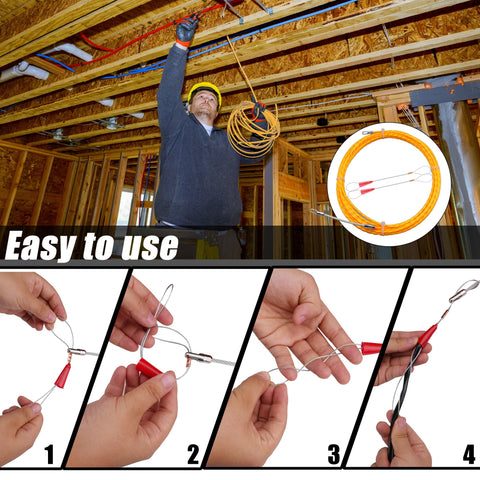 DZDSBB galvanized leader tip resists wear when guiding wire through conduits.