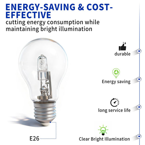 DZQPPC 43W halogen as a 60W equivalent for dining spaces