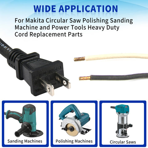 DZQPPC cord compatible with Makita circular saw for reliable performance.