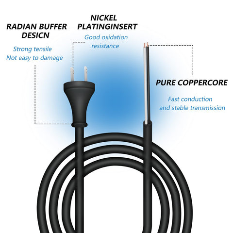 DZQPPC durable rubber power cord for miter saws and drills, 9.8 feet.