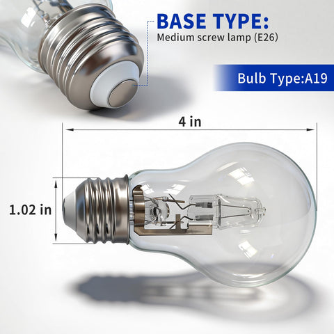 DZQPPC e26 screw base halogen bulb ready for easy replacement