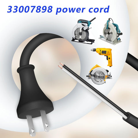 DZQPPC power cord with exposed end and two-prong plug, ready for repairs.