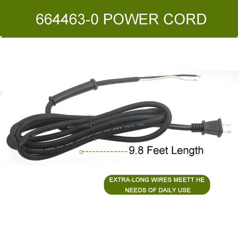 DZQPPC Makita 664463-0 compatible cord with polarized US plug for safer connections.