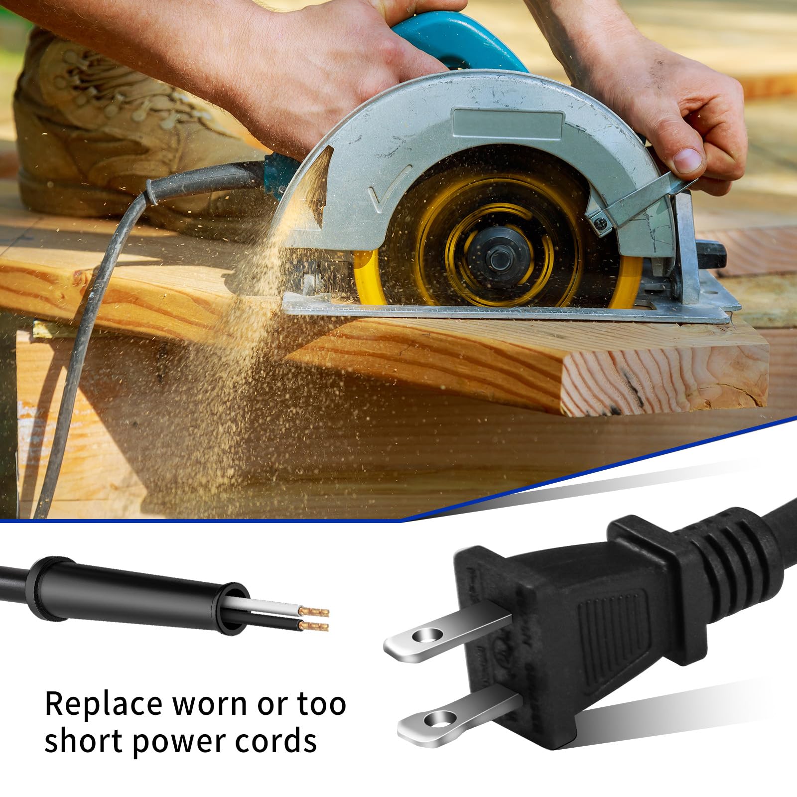 DZQPPC rubber strain relief protects connections during heavy tool use.