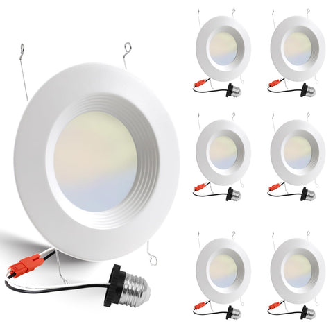E ENERGETIC LIGHTING 6-pack can light with adjustable color temperatures for versatile home ambience.