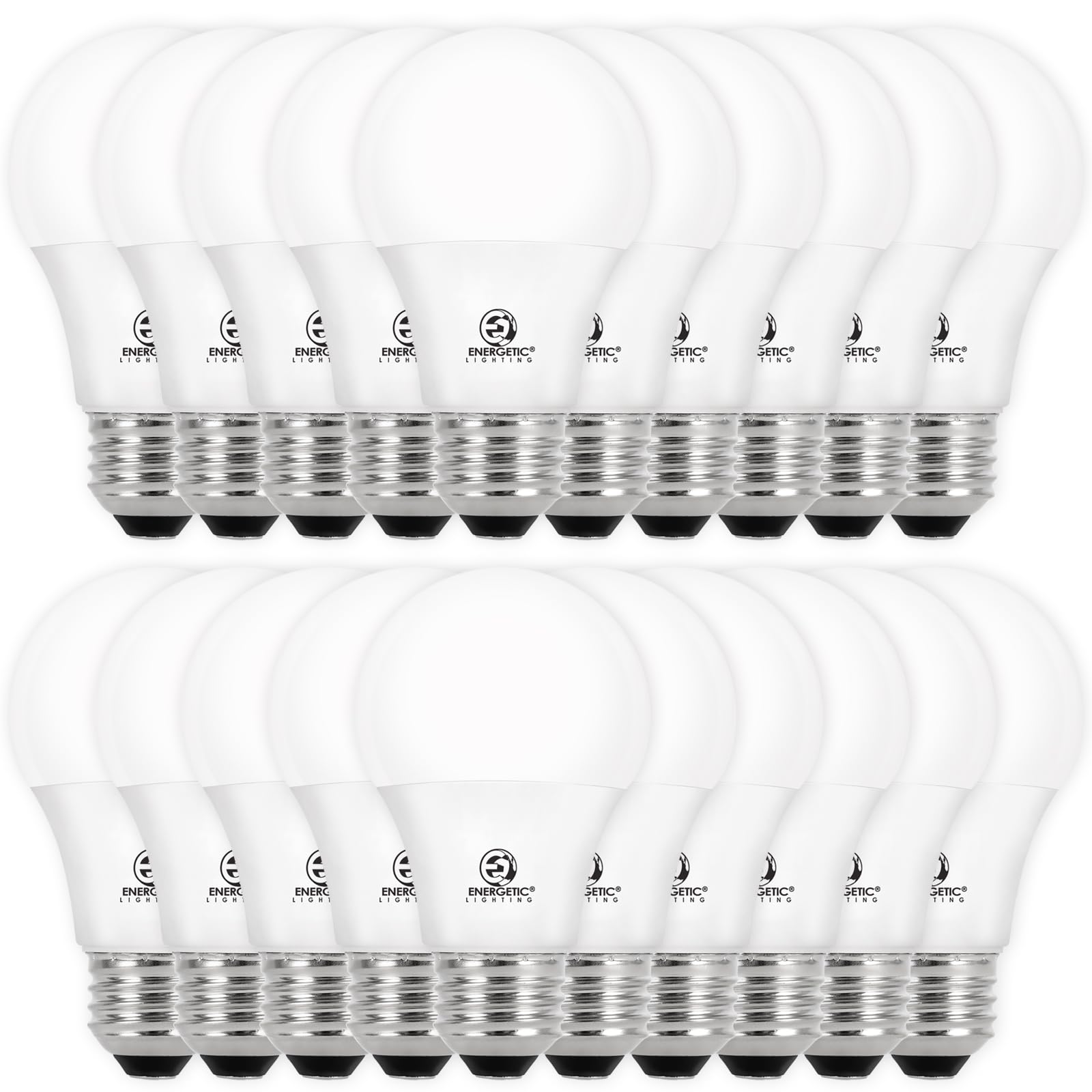 E Energetic Lighting dimmable LED bulb showing 800 lumens for bright lighting