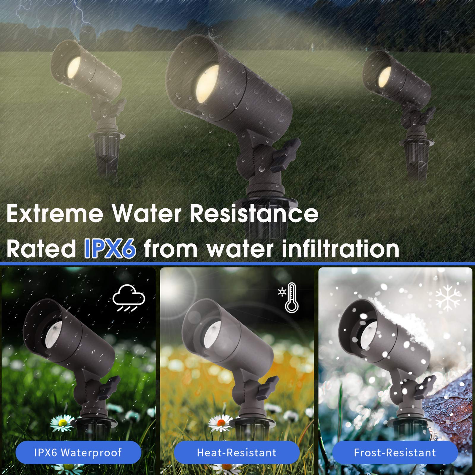 E Energetic Lighting 4W LED at 3000K for warm pathway glow.