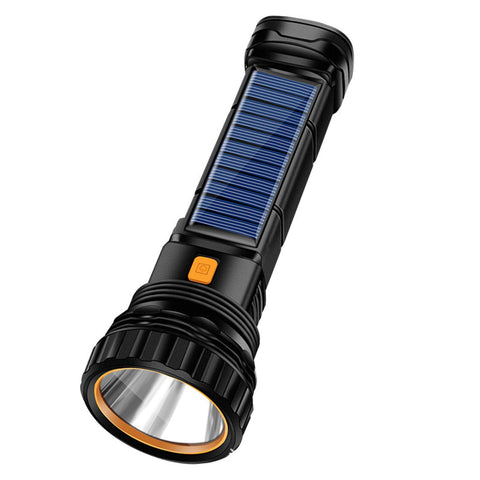 E-SHIDAI solar flashlight main light beam for long-range visibility