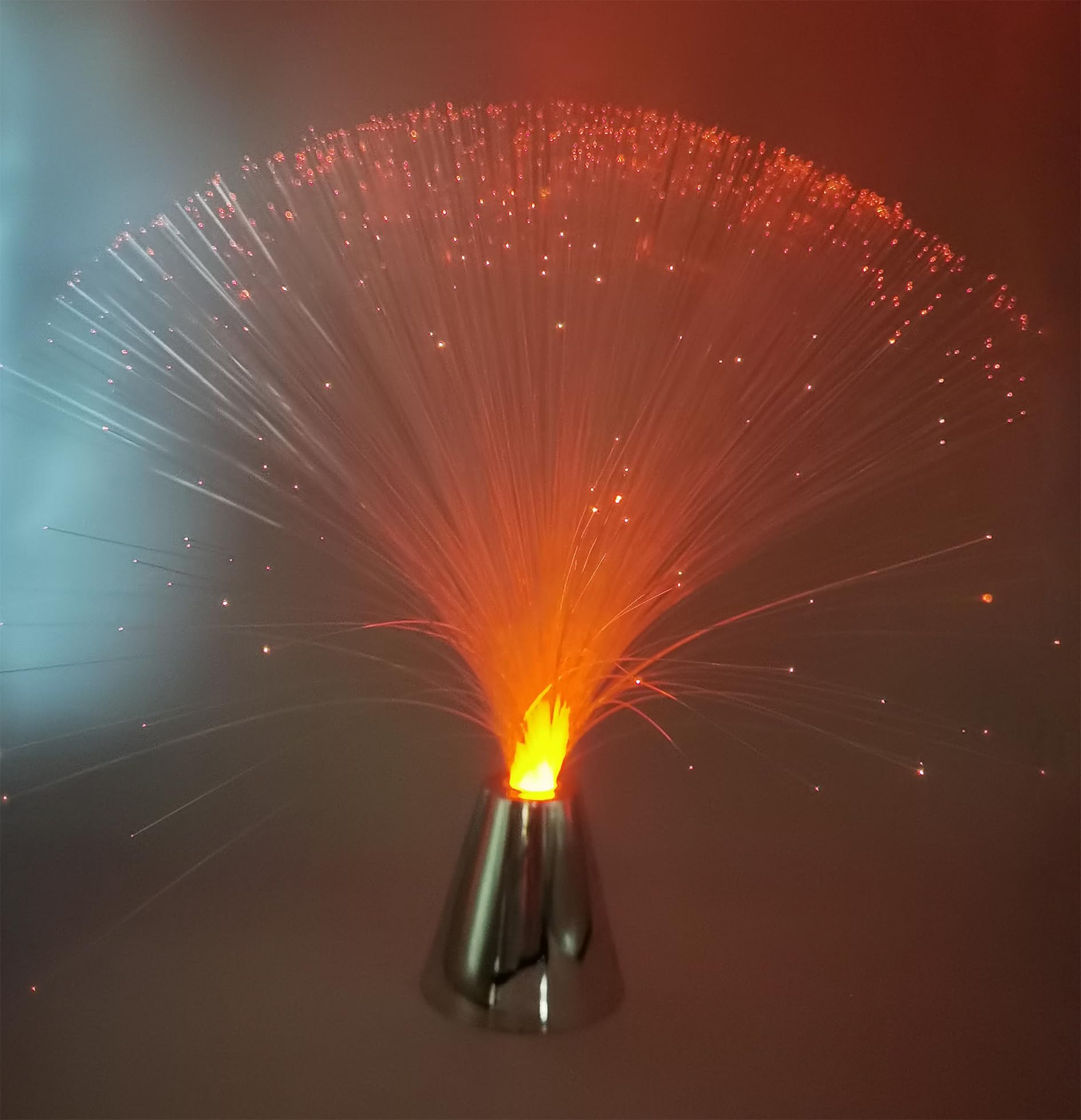 EA dining table centerpiece fibre optic lamp enhances dinner ambience