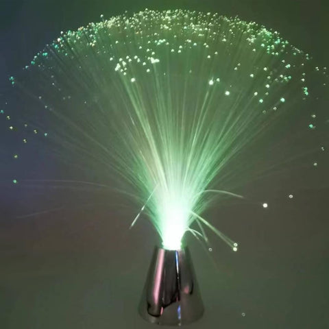 EA sculptural fibre bundle lamp with modern ambient lighting