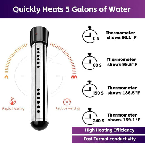 Eaakkoom immersion heater with digital LCD display for easy temperature control.
