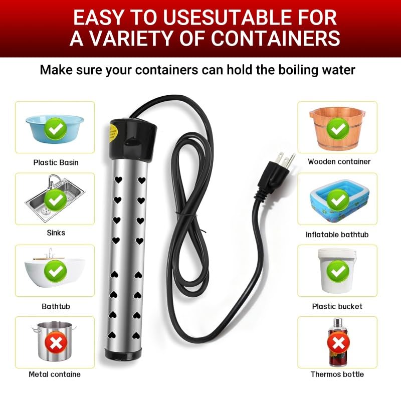 Eaakkoom quick-heat immersion design improves heating efficiency in minutes.