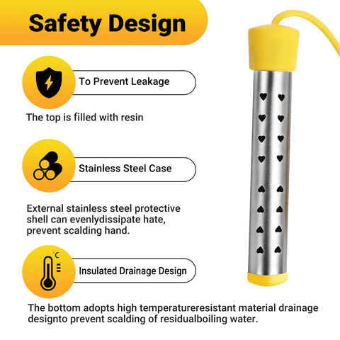 Eaakkoom stainless steel protective cover shielding the heating element.