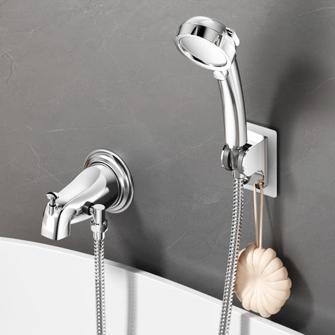 EAARSUO bathtub faucet with handheld shower main view showing seamless water control.