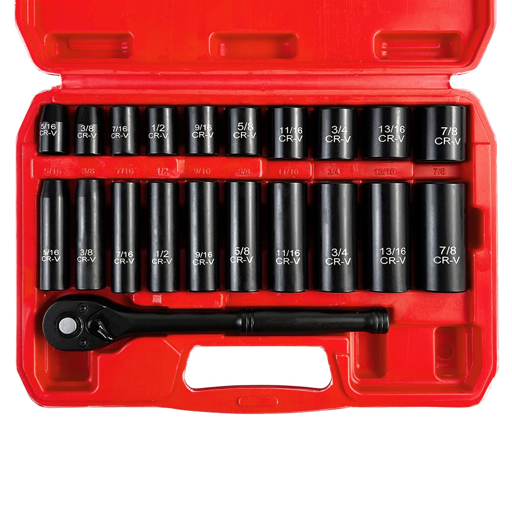 EACELIY 38-socket set with deep and shallow sockets for versatile fastener work