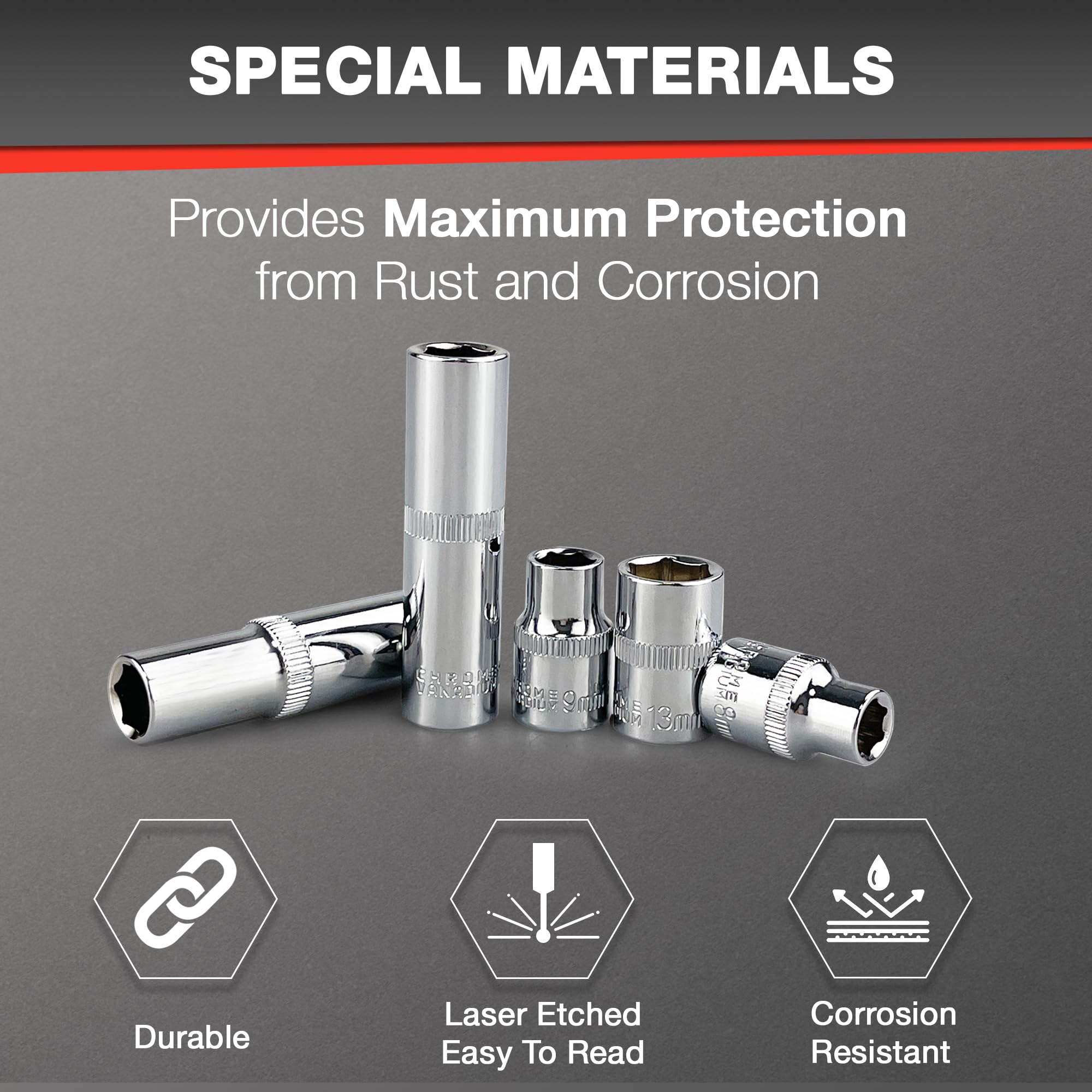 EACELIY extension bar 6in helps access distant fasteners.